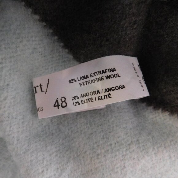 Sita Murt Womens Sweater Extra fine wool Angora Color Block Gray Green 48 Medium - Picture 4 of 6